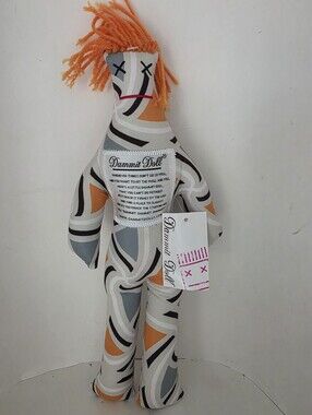Dammit Doll Stress Relief Gag Gift Plush Geometric Abstract Pattern New With Tag